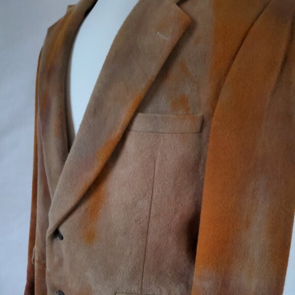 Vintage Camel Wool Jacket Coat Blazer Brown large XL tan camo black gray tie dye - Picture 11 of 16
